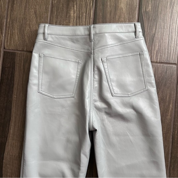 Aritzia Wilfred The Melina High Waisted Vegan Leather Pants in Morado Gray Sz 8 - Picture 9 of 12
